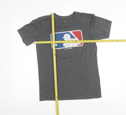Genuine Merchandise Boys Grey MLB Baseball Logo T-Shirt Size 14-16 Years