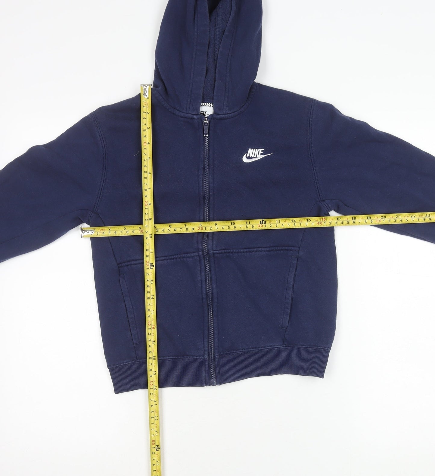 Nike Boys Blue Full Zip Hooded Jacket 11 Years Sports Casual