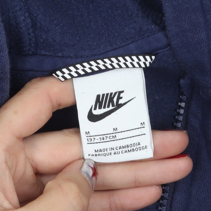 Nike Boys Blue Full Zip Hooded Jacket 11 Years Sports Casual