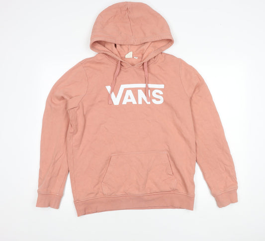 Vans Women’s Pink Pullover Hoodie Size L Logo Skate Casual
