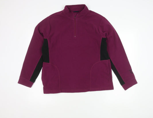 Movement Session Women’s Purple Fleece Sweatshirt Size 18 1/4 Zip Pullover