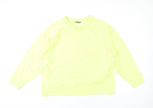 Marks and Spencer Womens Yellow Crew Neck Sweatshirt Size 18