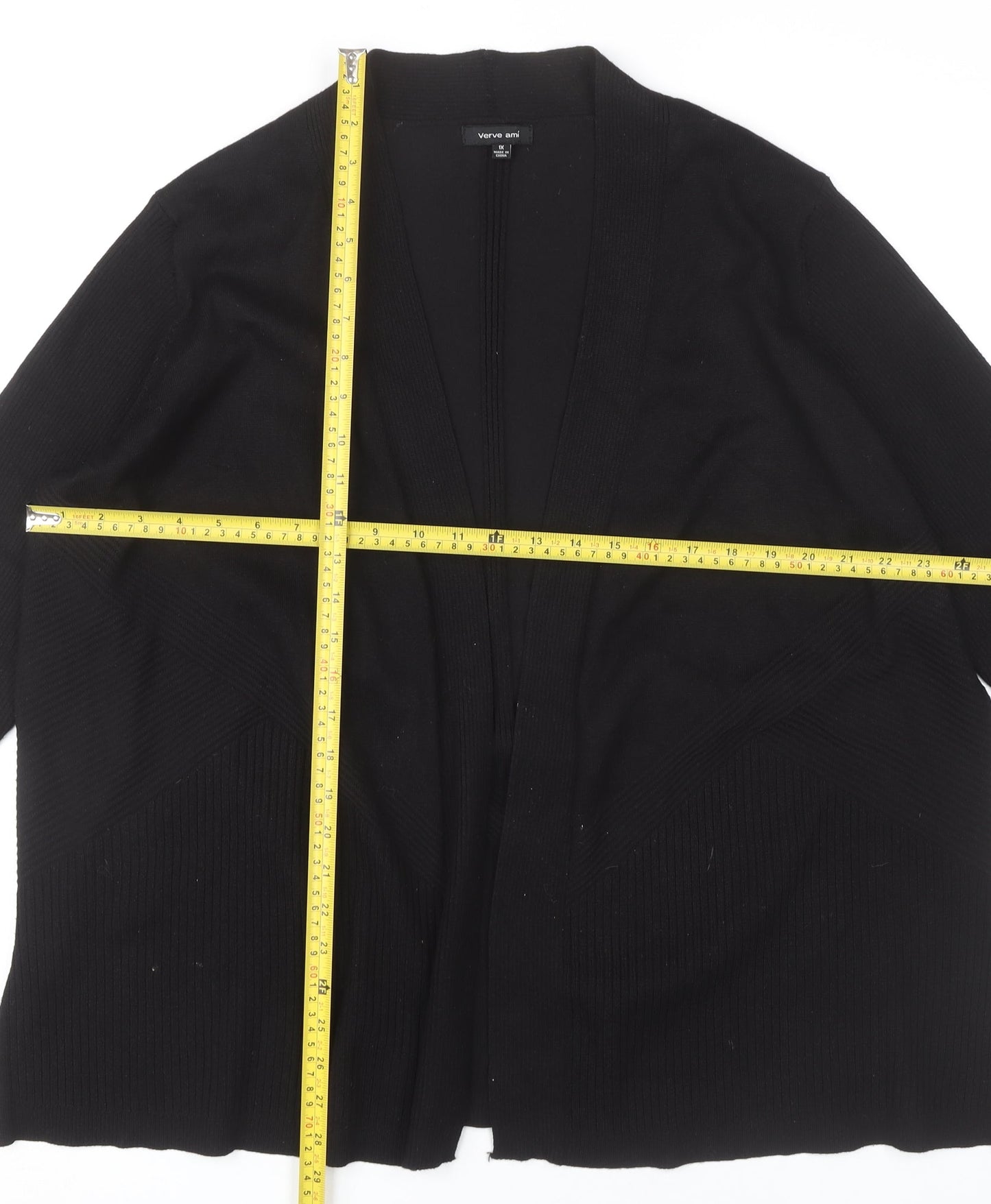 Verve Ami Womens Black Cardigan Size 18 Plus Long Sleeve Knit