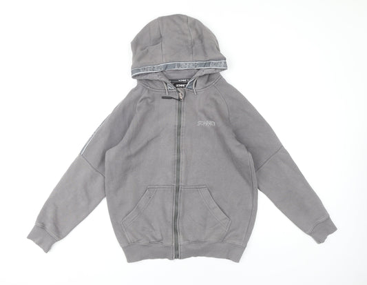 Sonneti Boys Grey Full Zip Hoodie Age 13 Years Regular Fit Casual