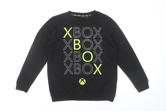 Xbox Boys Black 11-12 Years Pullover Sweatshirt Long Sleeve Graphic Logo
