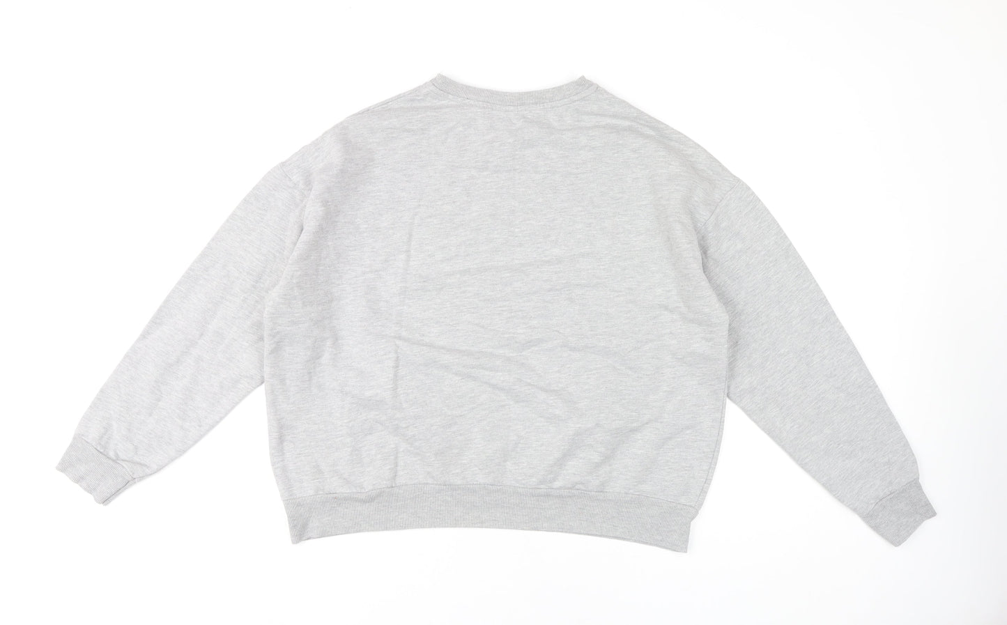 Disney Womens Grey Mickey Mouse Pullover Sweatshirt L 14/16