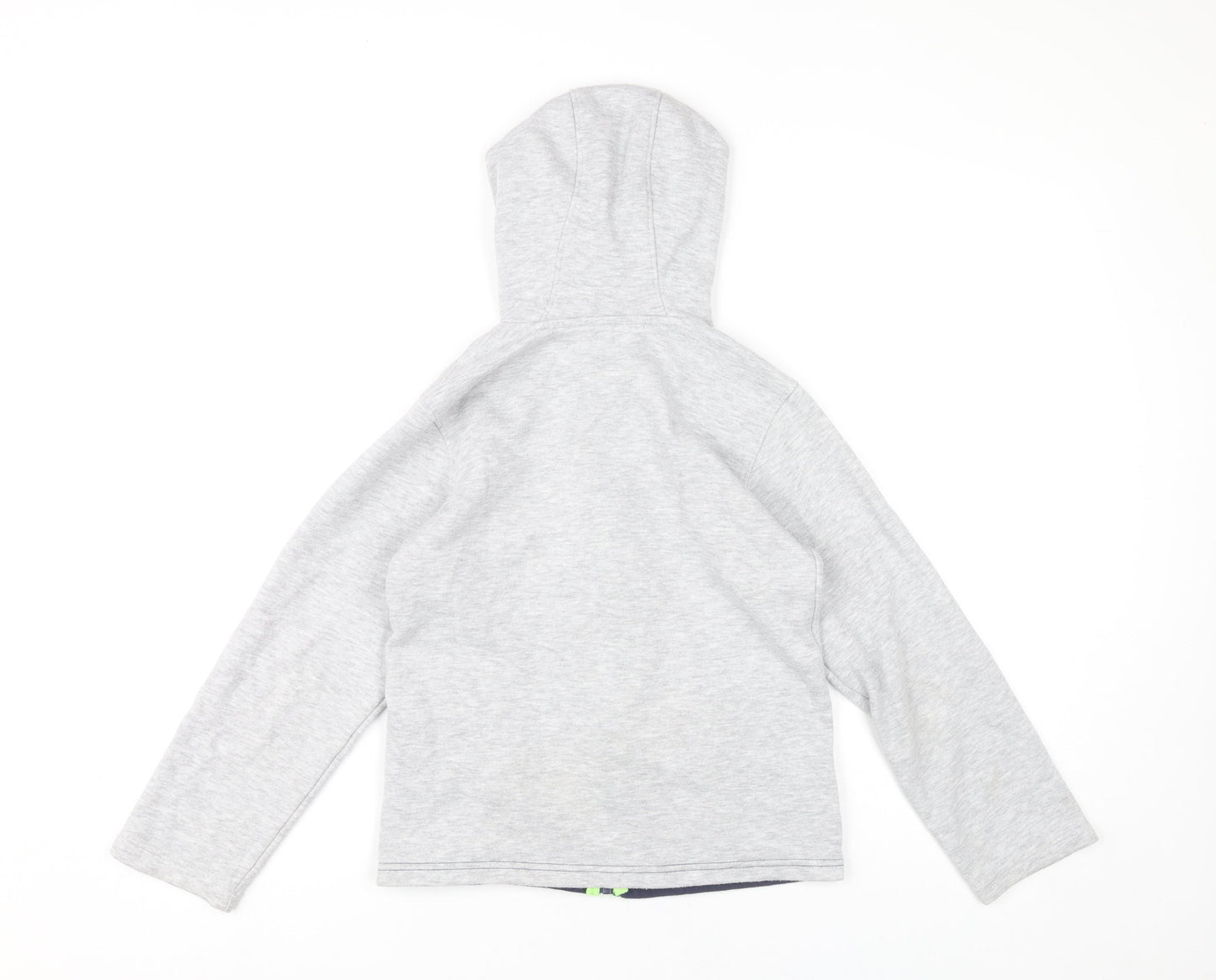 Mountain Warehouse Boys Grey Blue Full Zip Hoodie 9-10 Years Cotton Blend