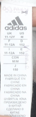 Adidas Boys Black & White Colourblock Full Zip Hoodie 11-12Y Sportswear