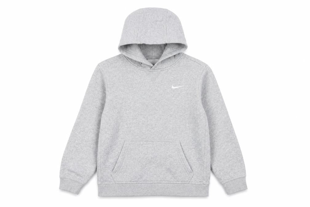 Nike Boys Grey Pullover Hoodie 12-13 Years Regular Fit Logo Sportswear