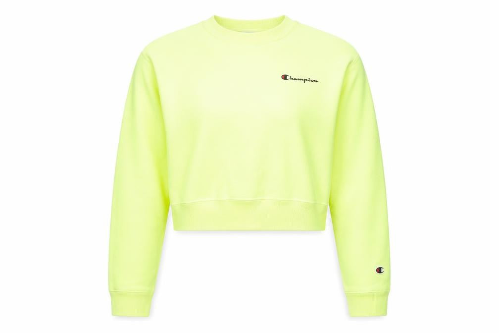 Womens UK M Regular Champion Yellow Pullover Sweatshirt