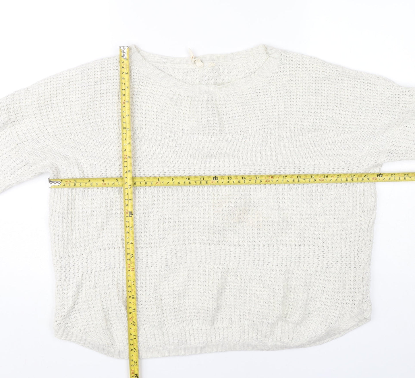 White Stuff Women’s Ivory Chunky Knit Pullover Jumper Size 16