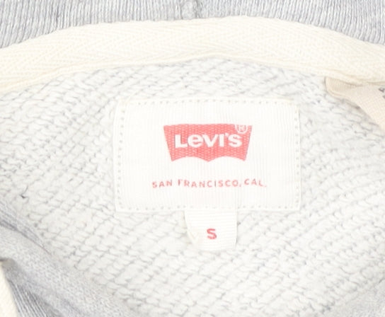 Levi's Womens Grey Pullover Hoodie Small Regular Fit Fleece