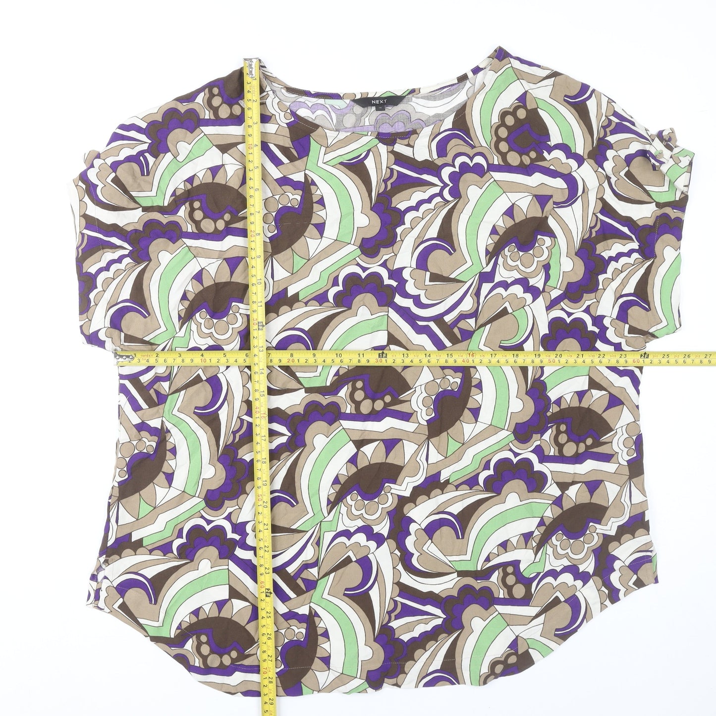 Next Women’s Multicoloured Geometric Tunic Blouse UK 18