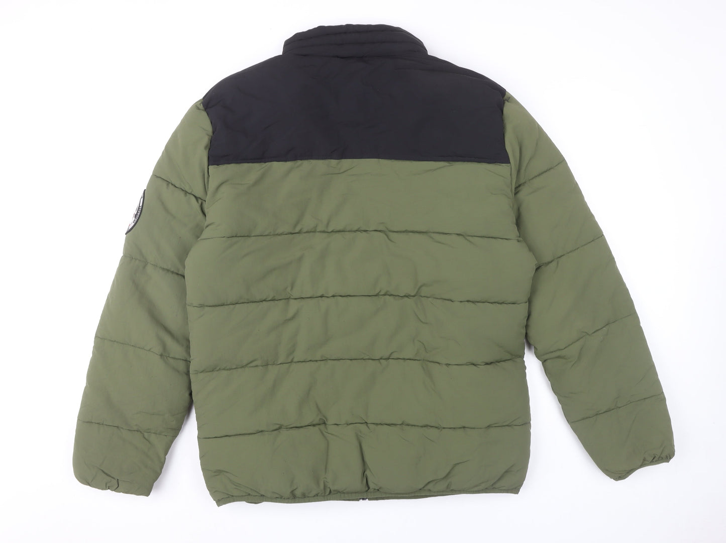 Ellesse Men's Green XL Puffer Jacket Quilted Winter Casual Full Zip