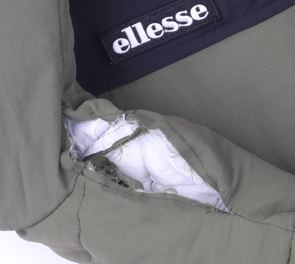 Ellesse Men's Green XL Puffer Jacket Quilted Winter Casual Full Zip