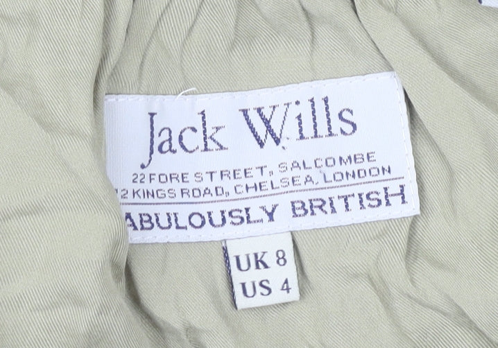 Jack Wills Women’s Beige Silk Cotton Slip Dress Size 8