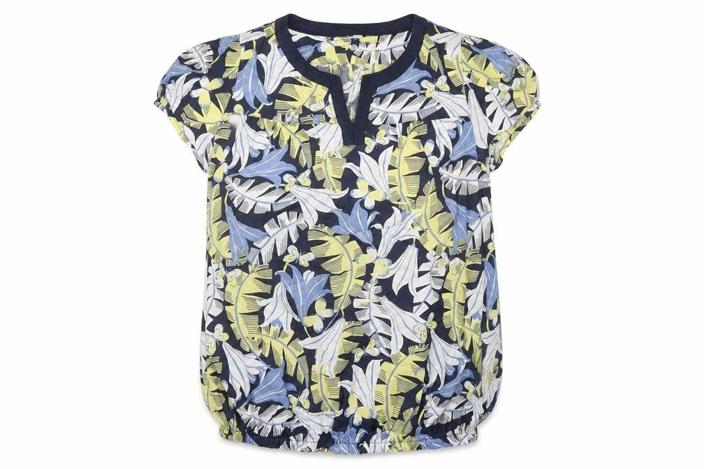 Womens UK Size 10 Maine New England Multicoloured Cotton Blouse