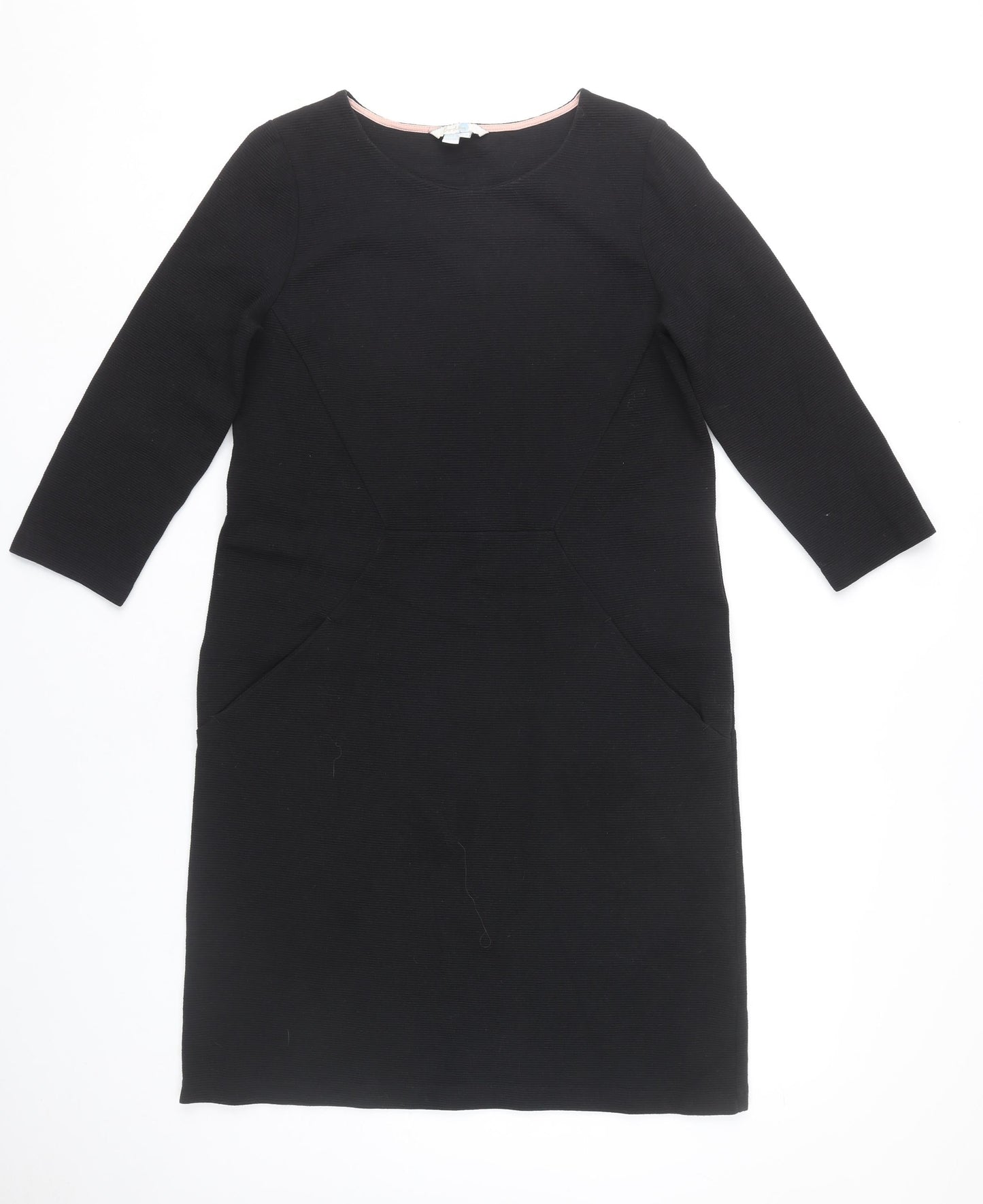 Boden Women’s Black Sheath Dress Size 12 Stretch Jersey Workwear