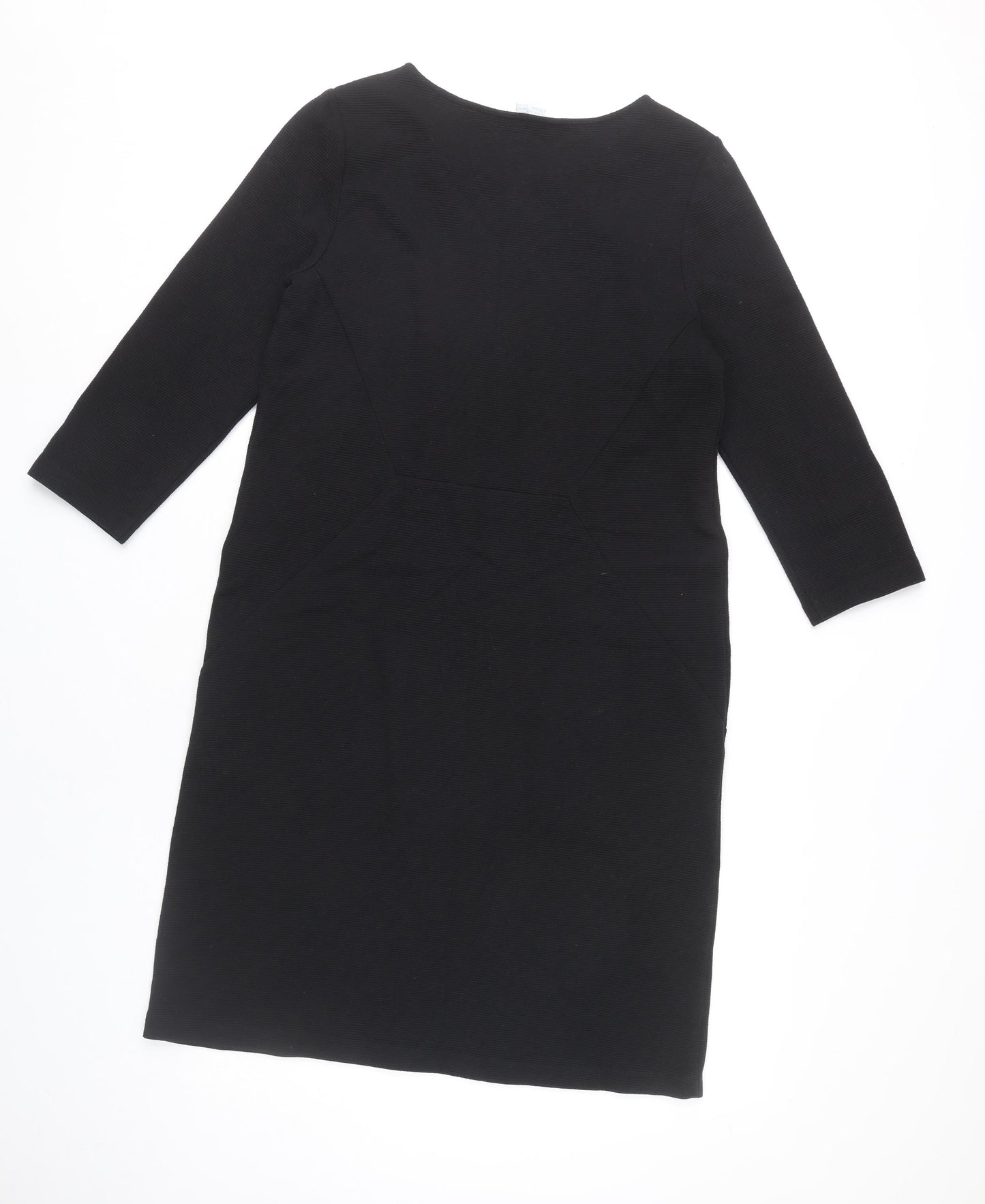 Boden Women’s Black Sheath Dress Size 12 Stretch Jersey Workwear