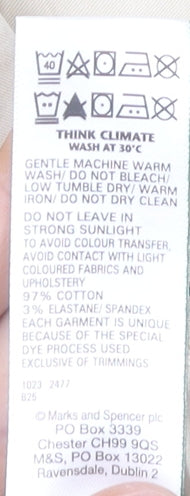 Marks and Spencer Womens Beige Chino Trousers Size 20 Long