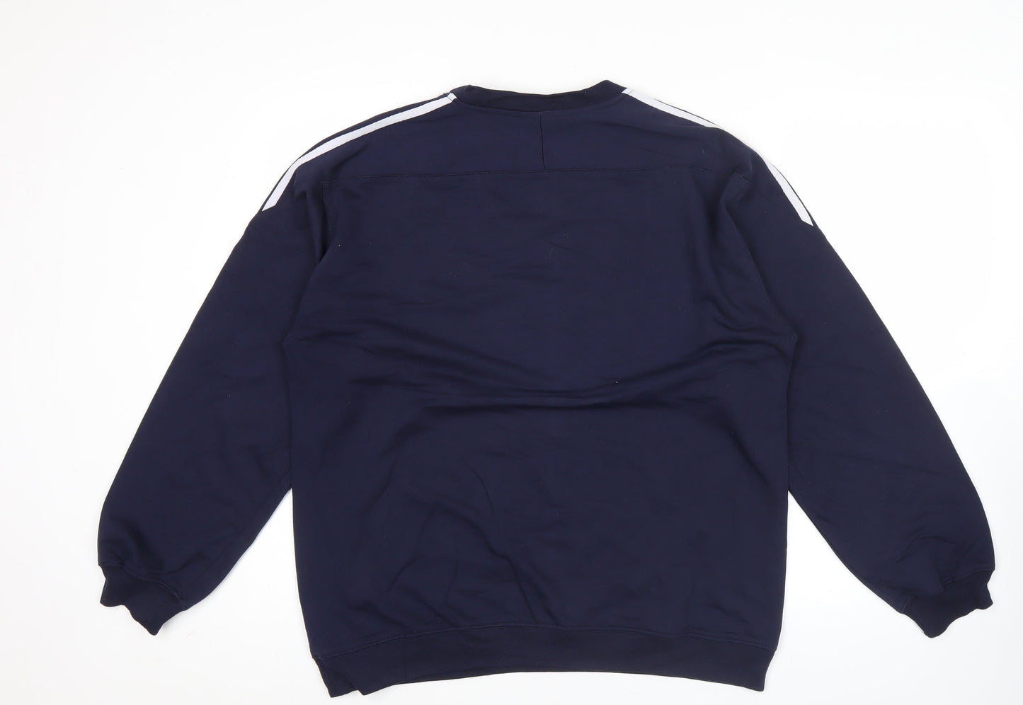 Adidas Men’s Blue Sweatshirt M Regular Fit Crew Neck Long Sleeve Sportswear