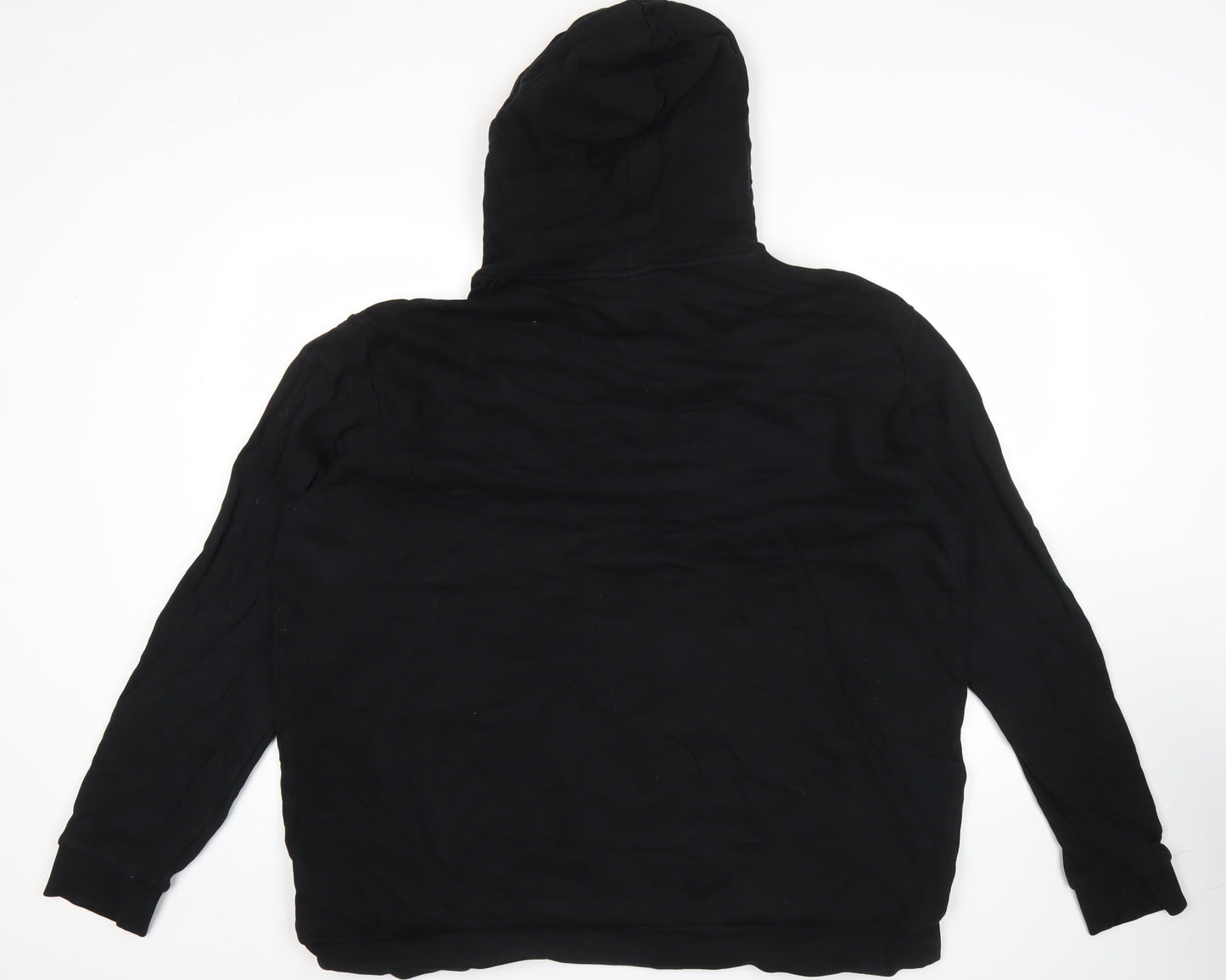 Adidas Mens Black XL Pullover Hoodie Logo Print Sportswear