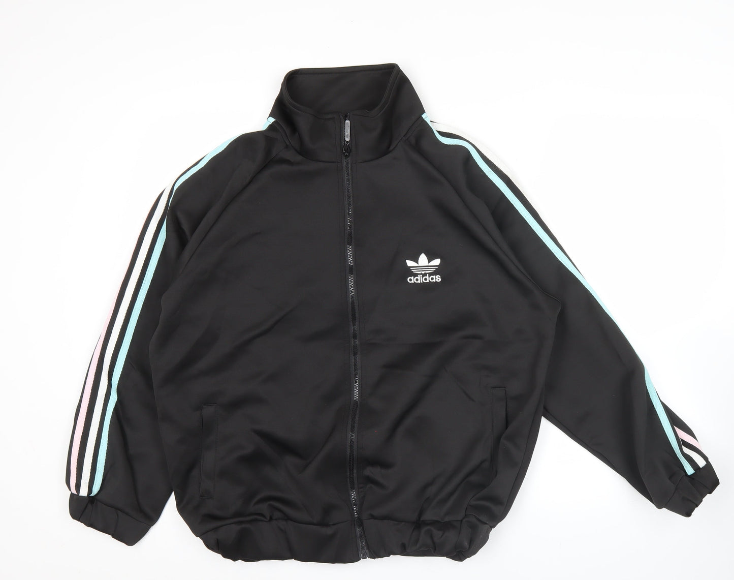 Adidas Mens Black L Track Jacket Full Zip Sportswear