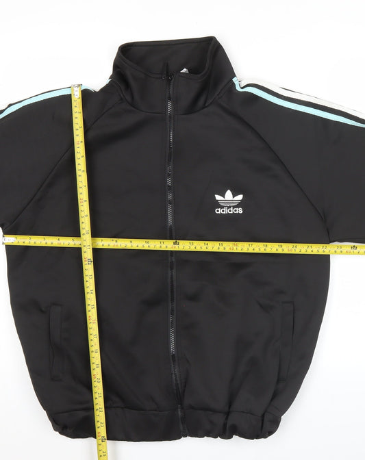 Adidas Mens Black L Track Jacket Full Zip Sportswear