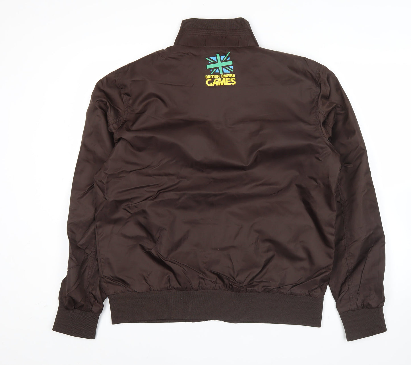 Kappa Men’s Brown Bomber Jacket L Tanzania Embroidered Sportswear