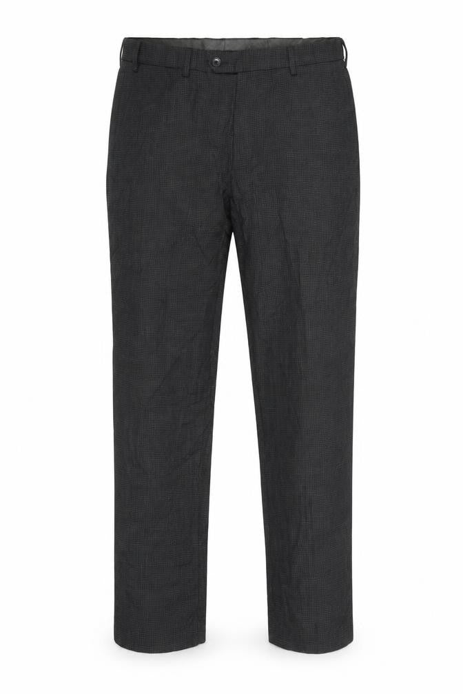 Marks and Spencer Men’s Grey Check Wool Dress Trousers 38W 33L