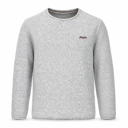 Jack & Jones Mens Grey Knit Pullover Jumper Size M Crew Neck