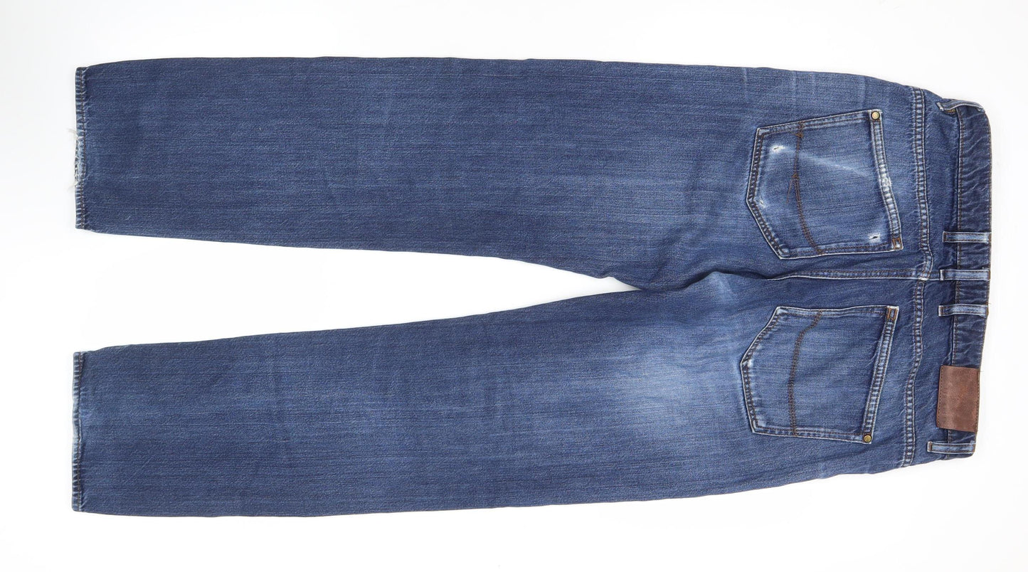 Ted Baker Men's Blue Straight Leg Jeans 32W 32L Cotton Denim