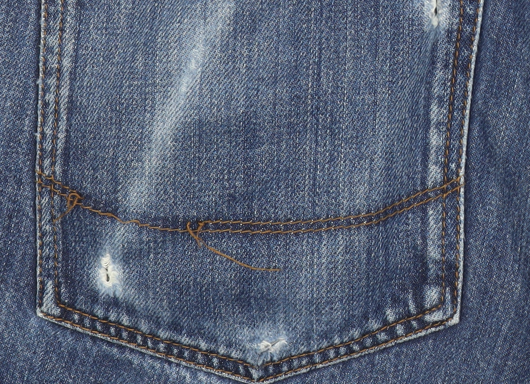 Ted Baker Men's Blue Straight Leg Jeans 32W 32L Cotton Denim