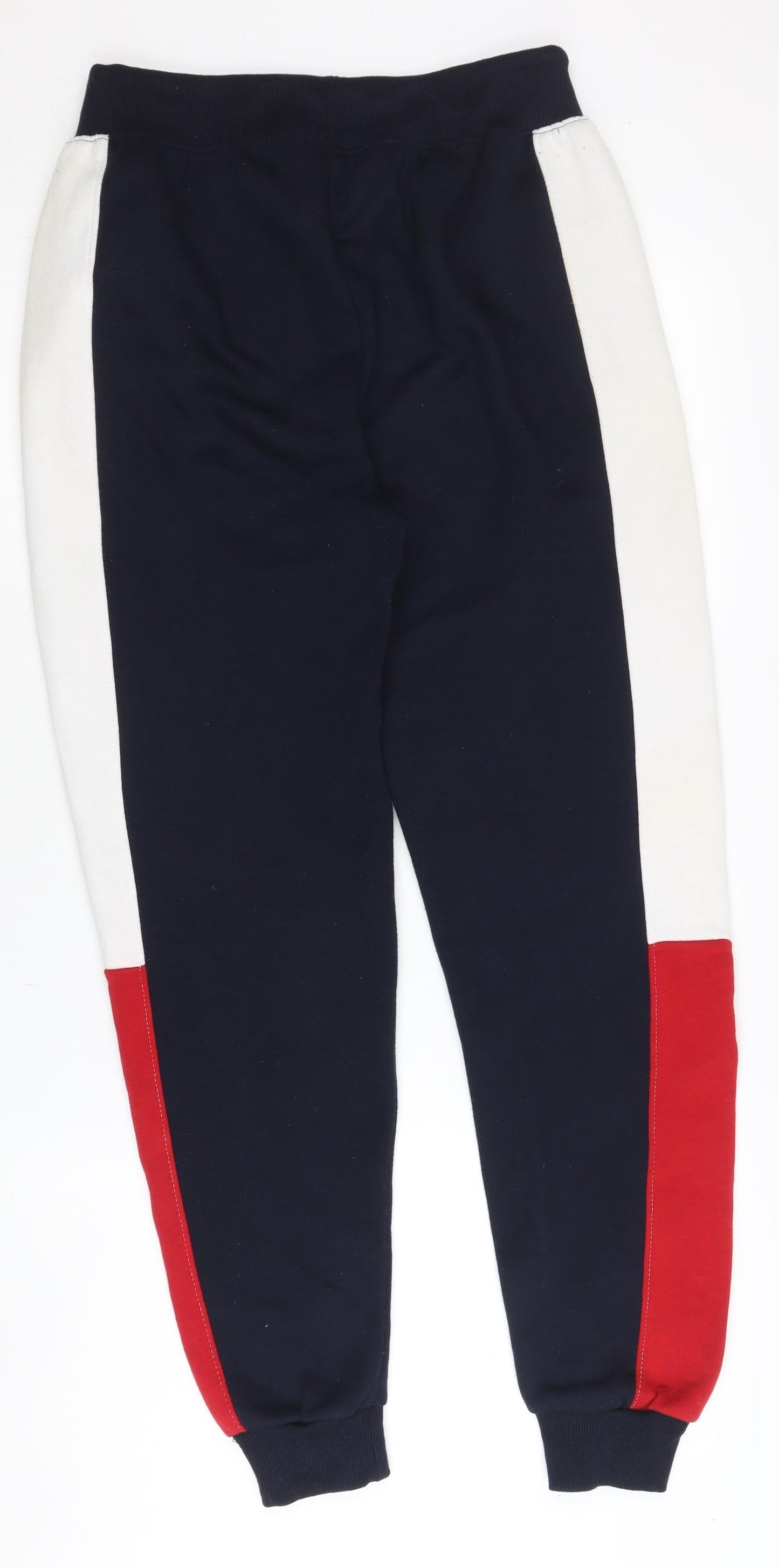 boohooMAN Men’s Colourblock Jogger Sweatpants Black Red White Size S