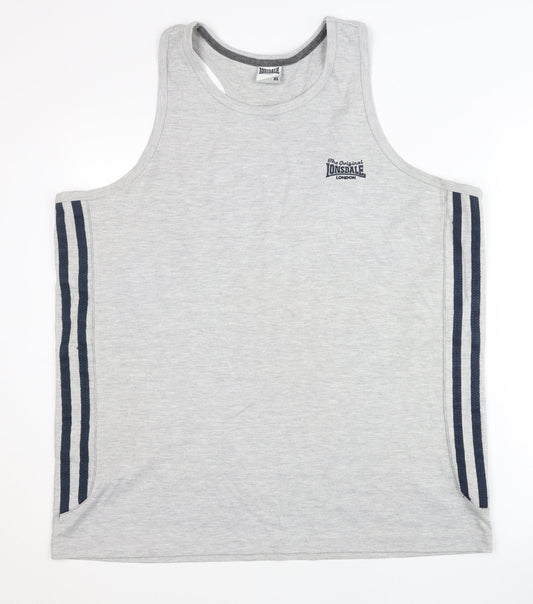 Lonsdale Men’s Grey XL Tank Top Sports Vest Gym Training
