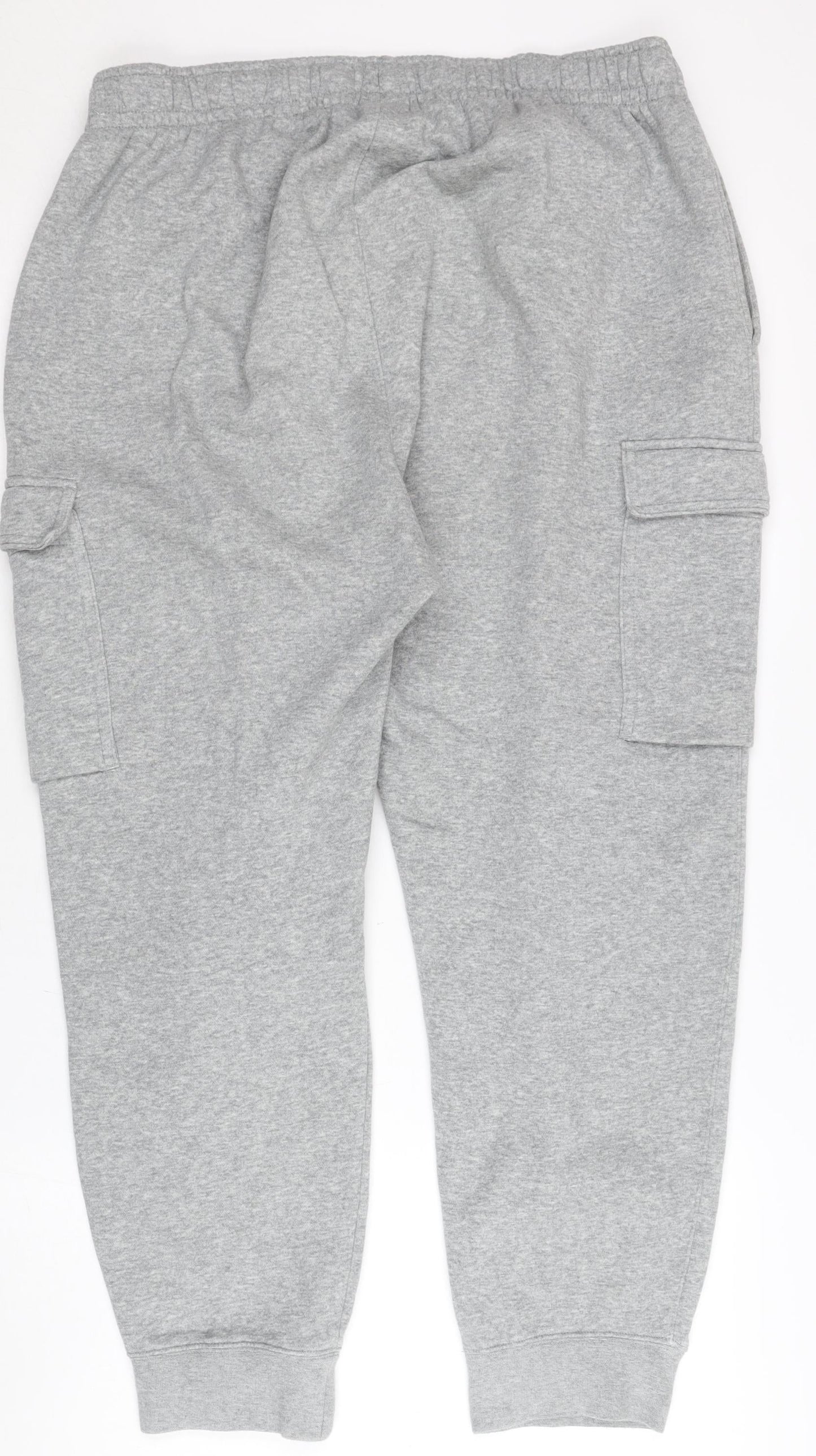 Nike Men’s Grey Jogger Sweatpants L Tapered Fit Activewear