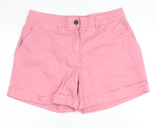Crew Clothing Womens Pink Chino Shorts Size 12 Regular Fit