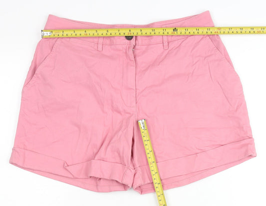 Crew Clothing Womens Pink Chino Shorts Size 12 Regular Fit