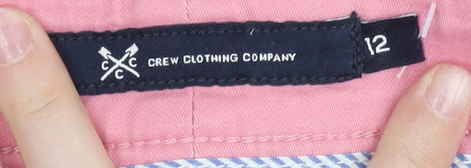 Crew Clothing Womens Pink Chino Shorts Size 12 Regular Fit