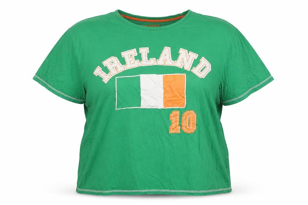 Cedarwood Womens State Green Ireland Football Graphic T-Shirt 2XL