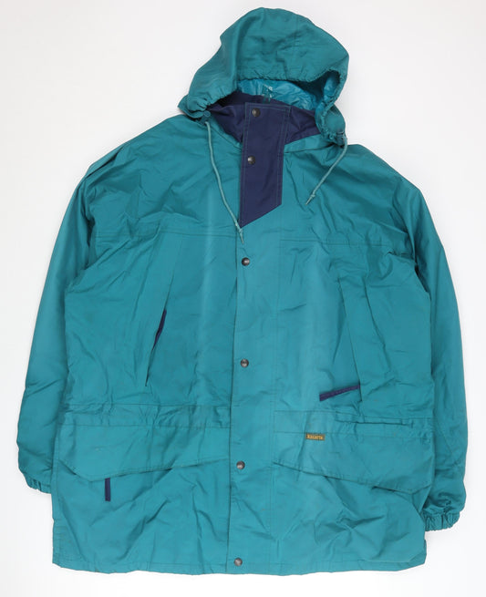 Regatta Men’s Green 2XL Waterproof Rain Coat Jacket Hooded Outdoor