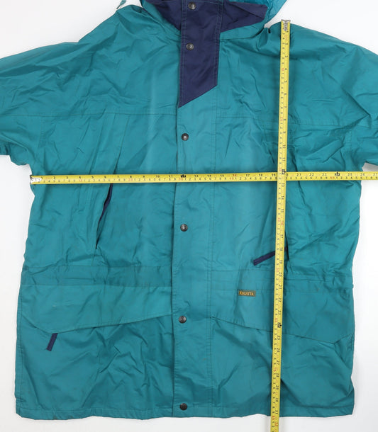 Regatta Men’s Green 2XL Waterproof Rain Coat Jacket Hooded Outdoor