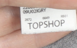 Topshop Women’s Grey Jersey Tank Dress Size 10 Sleeveless Casual