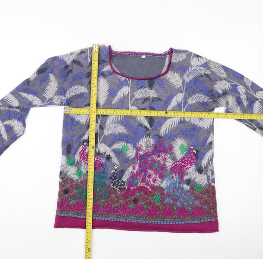 White Stuff Womens Multicoloured Embroidered Pullover Jumper Size 12