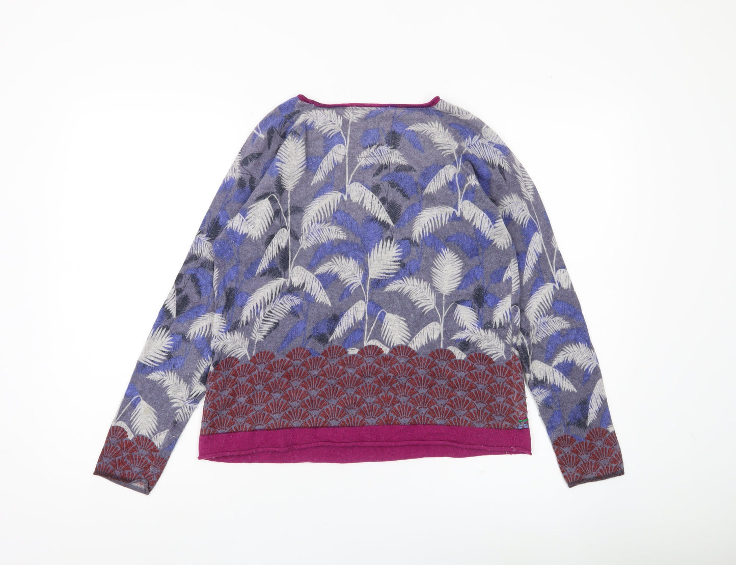 White Stuff Womens Multicoloured Embroidered Pullover Jumper Size 12