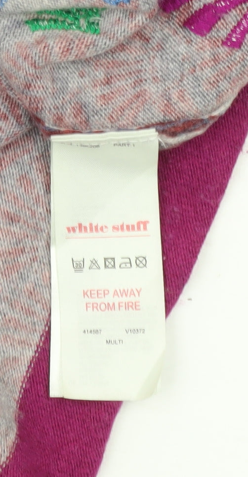 White Stuff Womens Multicoloured Embroidered Pullover Jumper Size 12