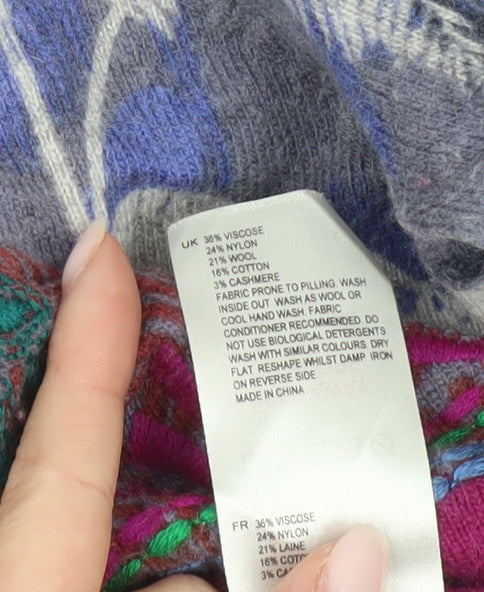 White Stuff Womens Multicoloured Embroidered Pullover Jumper Size 12
