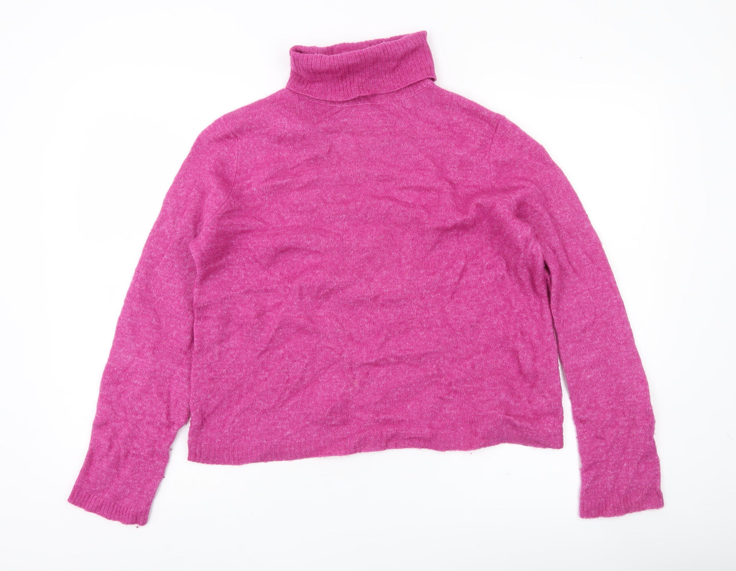 Seasalt Cornwall Women’s Pink Roll Neck Wool Blend Jumper Size 12