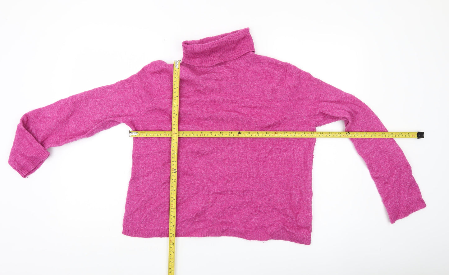Seasalt Cornwall Women’s Pink Roll Neck Wool Blend Jumper Size 12