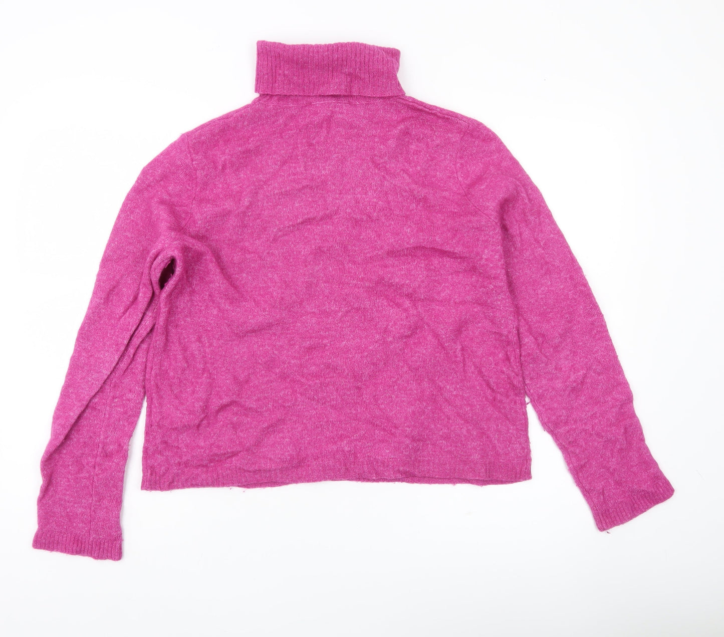 Seasalt Cornwall Women’s Pink Roll Neck Wool Blend Jumper Size 12